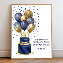 Buscar noventa cumpleaños posters Azul marino