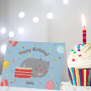 Buscar gato azul tarjetas Para niños