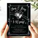 Buscar la cerveza invitaciones de cumpleaños Blanco y negro