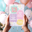 Buscar 13 invitaciones de cumpleaños Rosa