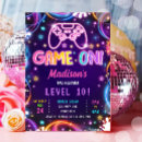 Buscar glow party invitaciones Fiesta de videojuegos