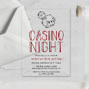 Buscar casino invitaciones Negro y rojo