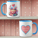 Buscar corazones caprichosos tazas Día de san valentín
