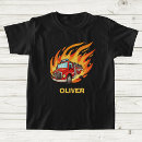 Buscar camión bombero infantil camisetas Nombre
