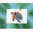 Buscar tortuga acuarela arte Verde