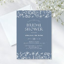 Buscar ducha nupcial invitaciones Azul polvoriento