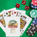 Buscar aviación del vintage barajas de cartas Retro