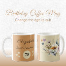 Buscar cumpleaños 70 años tazas Floral