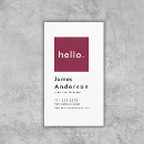 Buscar hola tarjetas de visita Elegante