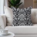Buscar damasco blanco y negro cojines Floral