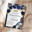 Buscar quinceanera azul marino invitaciones Latina mexicana