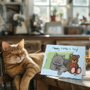 Buscar gato gris tarjetas Para él