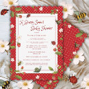 Buscar strawberry invitaciones Rojo