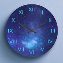 Buscar espacio profundo relojes de pared Azul