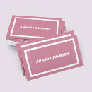 Buscar rosa tarjetas de visita Femenina