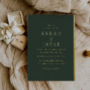 Buscar de color verde oscuro invitaciones Elegante