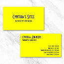 Buscar brillante tarjetas de visita Amarillo