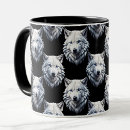 Buscar lobo geométrico tazas Vida silvestre