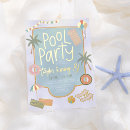 Buscar pool party birthday invitaciones Chica