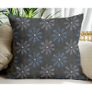 Buscar flor gris cojines Negro