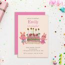 Buscar su conejito feliz invitaciones Dulce