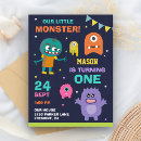 Buscar pequeño monstruo invitaciones Fiesta de monstruos