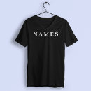 Buscar diseño profesional camisetas Añada su propio nombre