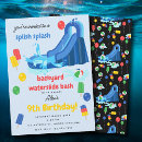 Buscar tobogán acuático invitaciones Deslizamiento de agua