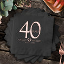 Buscar 40 aniversario de boda servilletas Para ellos