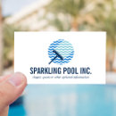 Buscar mantenimiento la piscina de tarjetas de visita Instructor de natación