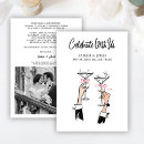 Buscar celebra tarjetas e invitaciones Blanco y negro