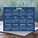 Buscar calendario azul postales Simple