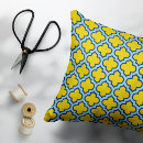 Buscar quatrefoil amarillo cojines Enrejado