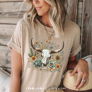 Buscar cráneo de la vaca camisetas Para ella