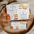 Buscar smores invitaciones Acampada