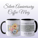 Buscar aniversario de plata tazas Parejas
