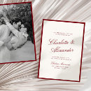 Buscar rojo boda invitaciones Lujoso