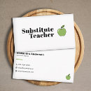 Buscar manzana verde tarjetas de visita Profesor sustituto