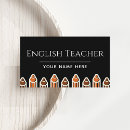 Buscar profesor inglés de tarjetas de visita Enseñanza