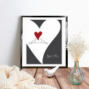 Buscar corazón rústico posters Moderno