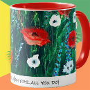Buscar amapolas rojas tazas Floral