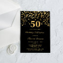 Buscar hombre adulto invitaciones Negro y oro