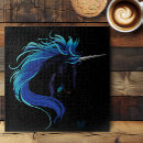 Buscar unicornio negro puzzles Fantasía