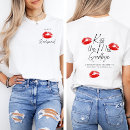 Buscar beso del lápiz labial camisetas Para ella