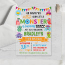 Buscar monstruos coloridos invitaciones Halloween