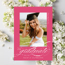 Buscar rosa tarjetas y anuncios de graduacion Elegante