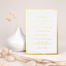 Buscar lujo boda invitaciones Relieve metalizado oro real