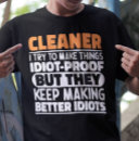 Buscar limpie divertido camisetas Limpieza