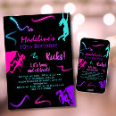 Buscar arco iris de neón invitaciones Chica