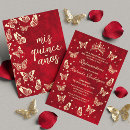 Buscar mariposa roja invitaciones Moderno